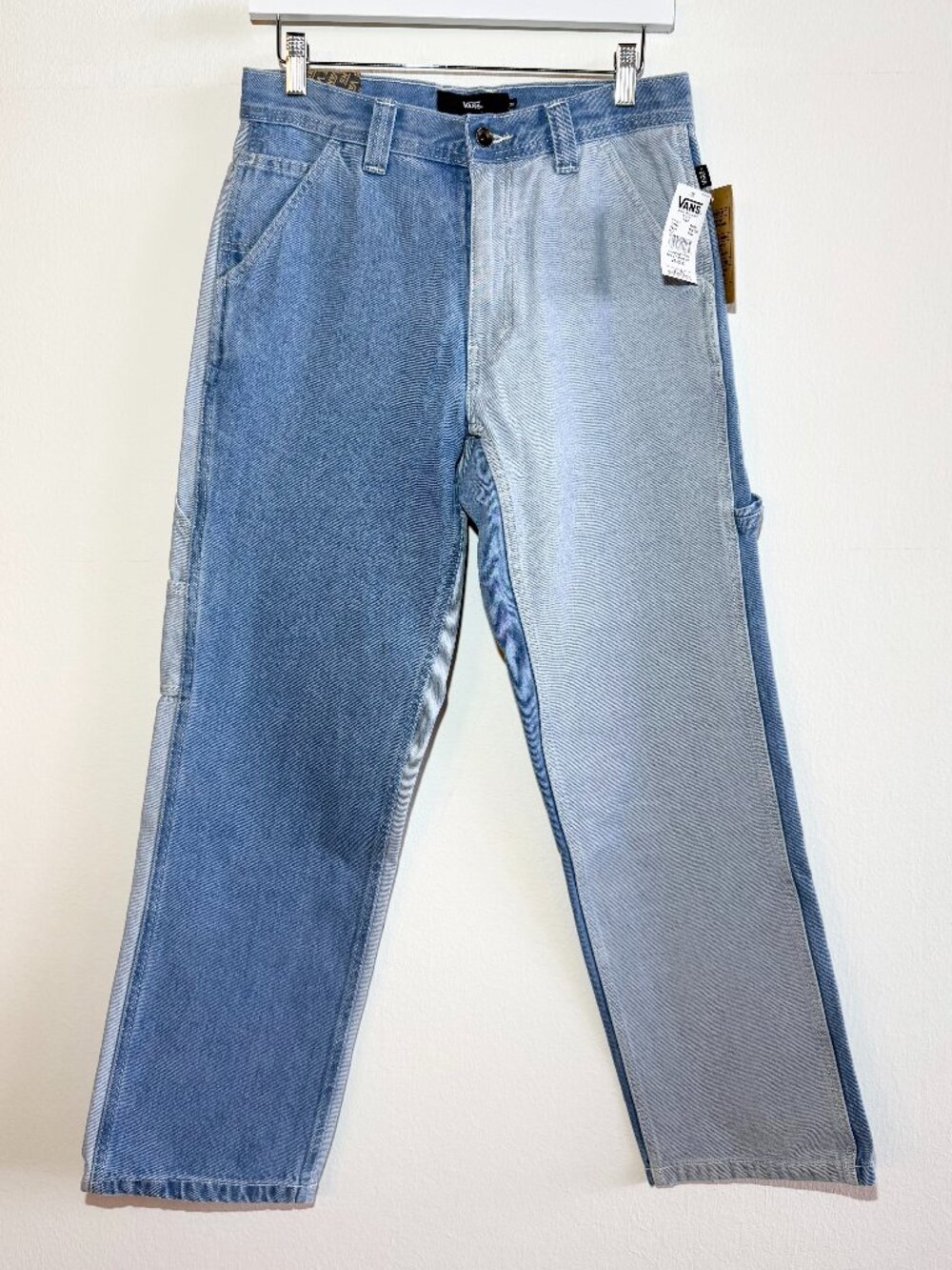VANS Color-Block Drill Chore Loose Tapered Jeans Men's Size 28 Blue